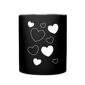 Valentinstag, Valentinstag, Valentinstag - Tasse einfarbig - Schwarz - Vorne