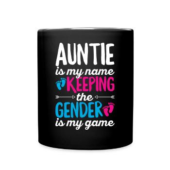 Gender Reveal Zitat für eine Hüterin des - Tasse einfarbig - Schwarz - Vorne