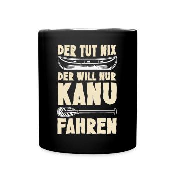 Kanu Kanut Kanutin Kanufahrer - Tasse einfarbig - Schwarz - Vorne
