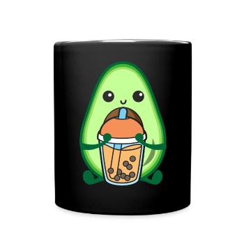 Bubble Milk Tea Avocado trinkt Boba Milchtee - Tasse einfarbig - Schwarz - Vorne