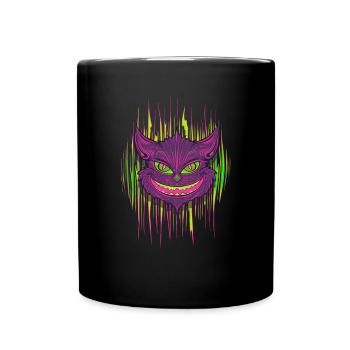 Böse Katze - Tasse einfarbig - Schwarz - Vorne