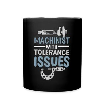 Machinist Mechanical Engineer Gift - Full Colour Mug - black - Front