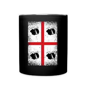 Sardinien Flagge Used Look Sardische Fahne Vintage - Tasse einfarbig - Schwarz - Vorne