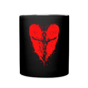 Herz Engel Broken Angel Heart - Tasse einfarbig - Schwarz - Vorne
