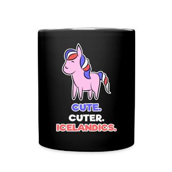 Pony Haflinger Statement Islandpferde Islandponys - Tasse einfarbig - Schwarz - Vorne