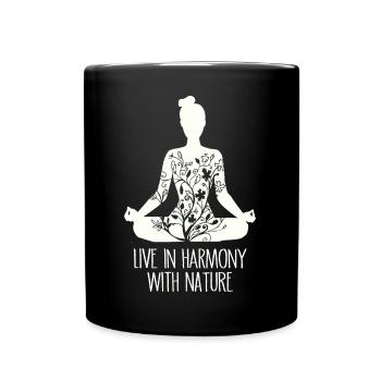 Live in harmony with nature - Full Colour Mug - black - Front