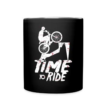 Mountain bikers - Full Colour Mug - black - Front