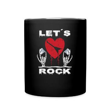 Lass uns Rocken - Tasse einfarbig - Schwarz - Vorne