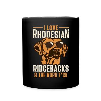 Rhodesian Ridgeback Dog - Full Colour Mug - black - Front