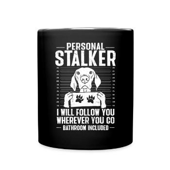 Vizsla Personal Stalker Hongrois Vizsla - Mug uni - noir - Devant
