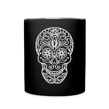 Biker and skull. - Full Colour Mug - black - Front