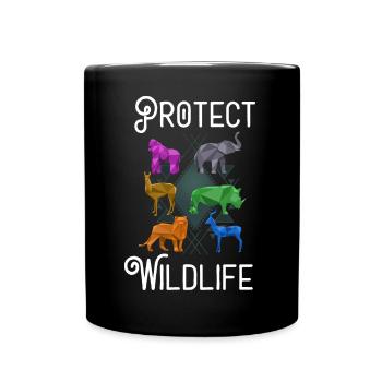 Schützen Sie Wildtiere Wilde Tiere Natur Liebhaber Umwelt - Tasse einfarbig - Schwarz - Vorne
