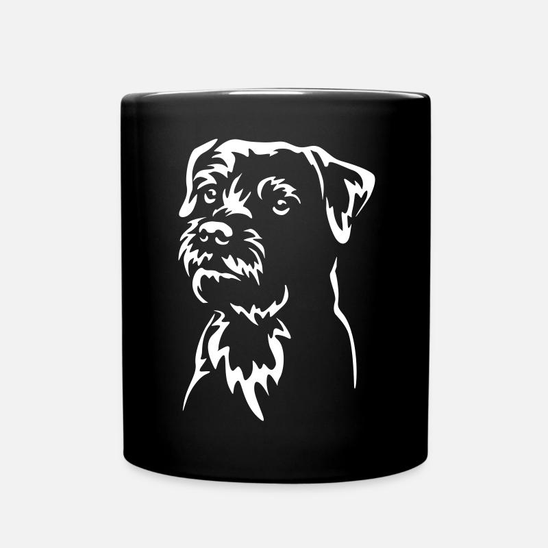 Border Terrier Kopf "Black Edition" - Tasse einfarbig - Schwarz