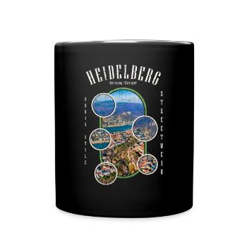 Heidelberg Deutschland Stadt Skyline Heimat Liebe - Tasse einfarbig - Schwarz - Vorne