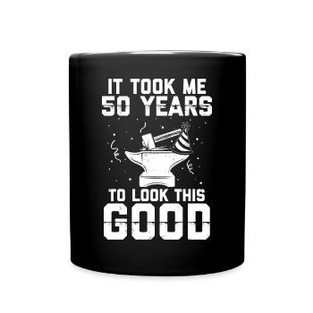 Forging Birthday Gift | Blacksmith Birthday - Full Colour Mug - black - Front