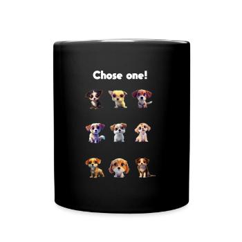 Dog9x9 - Tasse einfarbig - Schwarz - Vorne