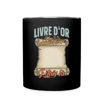 33e Anniversaire Livre D'or 33 Ans Fête Livre D'or - Mug uni - noir - Devant