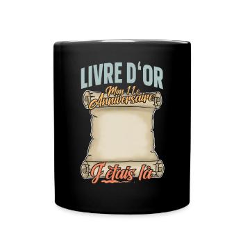 11e Anniversaire Livre D'or 11 Ans Fête Livre D'or - Mug uni - noir - Devant