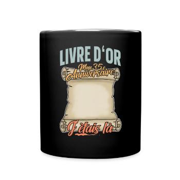 35e Anniversaire Livre D'or 35 Ans Fête Livre D'or - Mug uni - noir - Devant