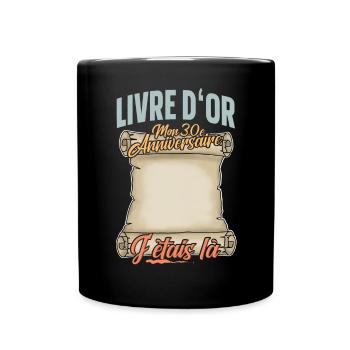 30e Anniversaire Livre D'or 30 Ans Fête Livre D'or - Mug uni - noir - Devant