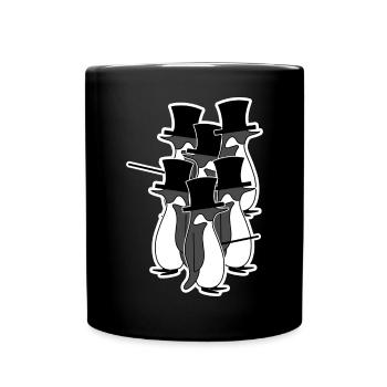 Oiseaux Vintage Pingouin Animal Oiseau de mer Arctique - Mug uni - noir - Devant