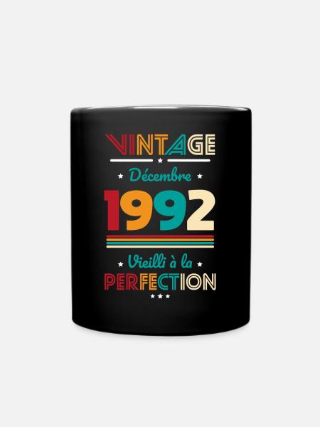 Anniversaire 30 ans - Décembre 1992 Vintage - Mug uni - noir
