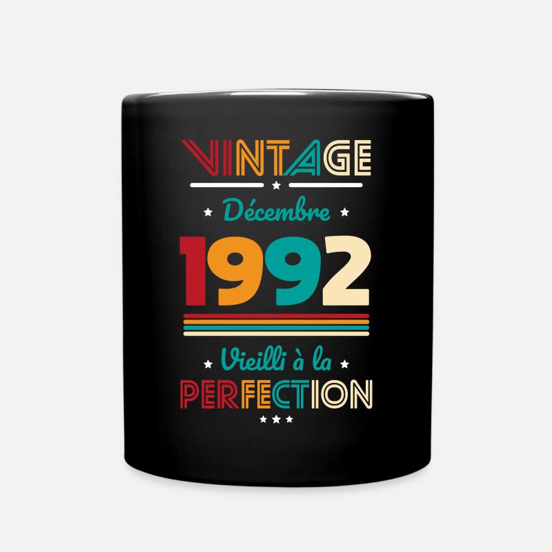 Anniversaire 30 ans - Décembre 1992 Vintage - Mug uni - noir