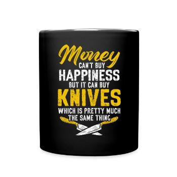 Butcher Knife Knife Knife Collector - Full Colour Mug - black - Front