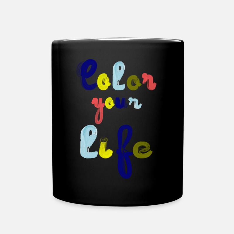 color your life - Full Colour Mug - black