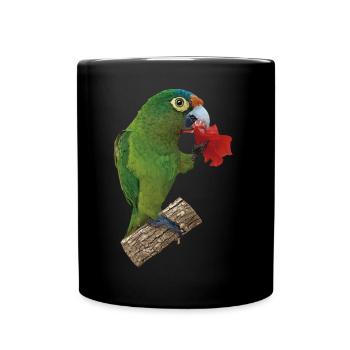 Perruche à front orange - Mug uni - noir - Devant