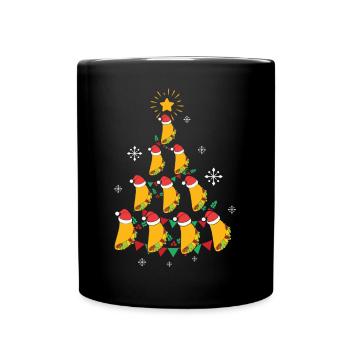 Fast Food Lover Taco Christmas Tree - Tasse einfarbig - Schwarz - Vorne