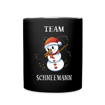 Team Snowman - Full Colour Mug - black - Front