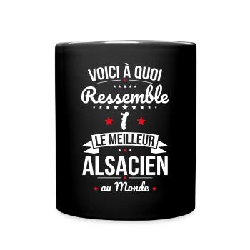 Voici à quoi ressemble le meilleur Alsacien - Mug uni - noir - Devant