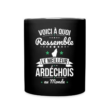 Voici à quoi ressemble le meilleur Ardéchois - Mug uni - noir - Devant