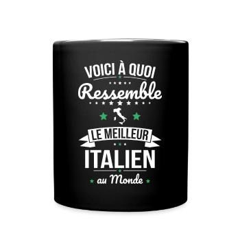 Voici à quoi ressemble le meilleur Italien - Mug uni - noir - Devant