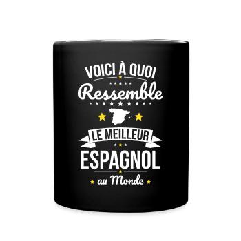 Voici à quoi ressemble le meilleur Espagnol - Mug uni - noir - Devant
