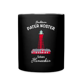 Schweden, Leuchtturm Pater Noster, Nordsee - Tasse einfarbig - Schwarz - Vorne
