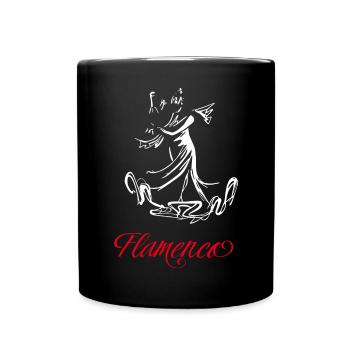 Flamingo (dark) - Full Colour Mug - black - Front