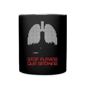 Stop playing - Full Colour Mug - black - Front