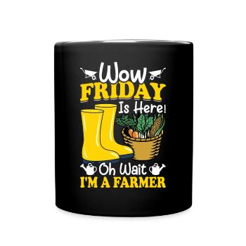 Farmer Tractor Farming Quota for Farmers - Full Colour Mug - black - Front