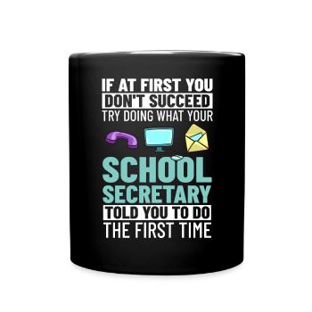 Secrétaire d’école Secrétariat de l’école Bureau du personnel - Mug uni - noir - Devant