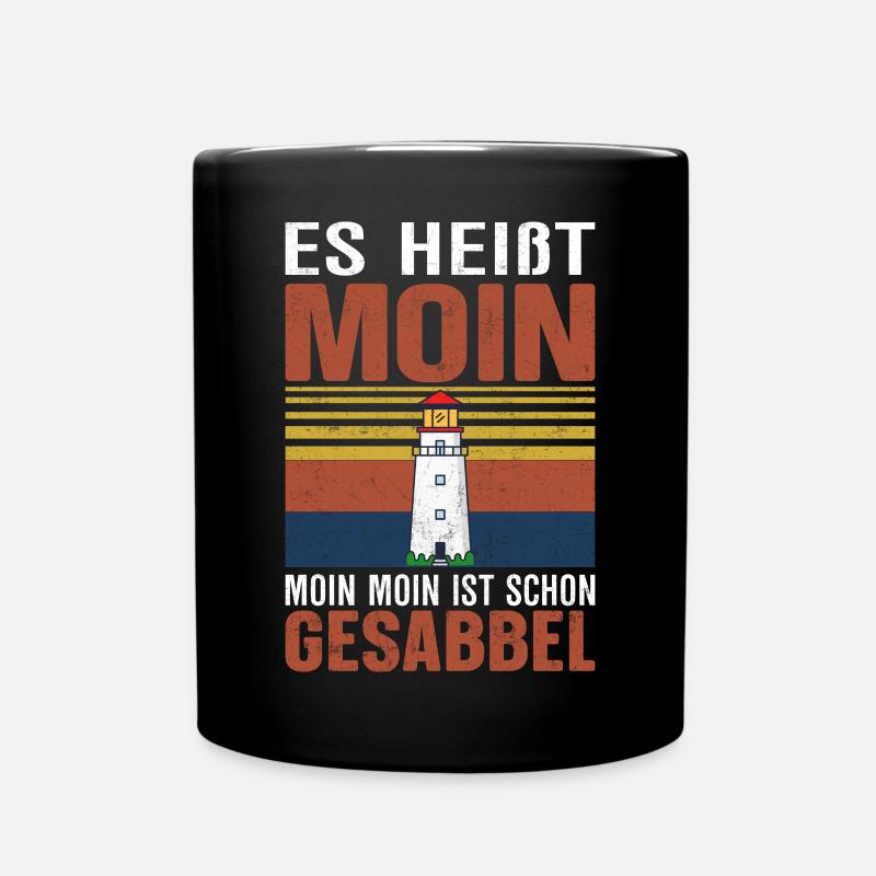 Moin Geschenk Norddeutschland - Tasse einfarbig - Schwarz