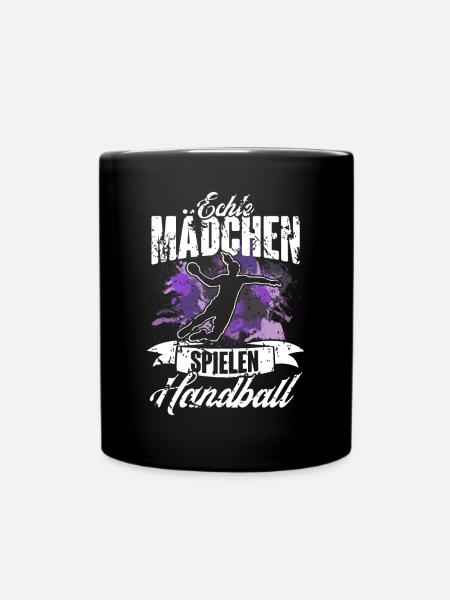 Handball Handballerin Frauen Handball - Tasse einfarbig - Schwarz