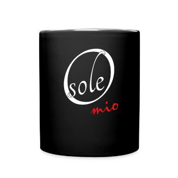 O sole mio - Tasse einfarbig - Schwarz - Vorne