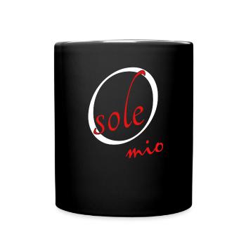 O Sole Mio - Tasse einfarbig - Schwarz - Vorne