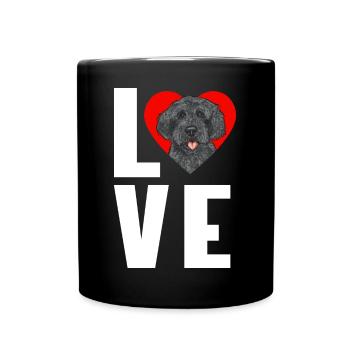 Labradoodle Dog - Full Colour Mug - black - Front