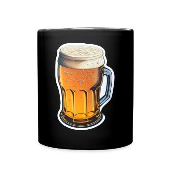 Bière - Mug uni - noir - Devant