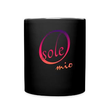 O sole mio - Tasse einfarbig - Schwarz - Vorne