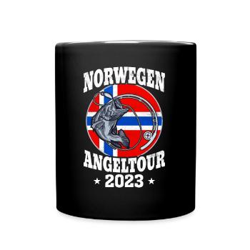 Norwegen Angeltour 2023 Angeln - Tasse einfarbig - Schwarz - Vorne