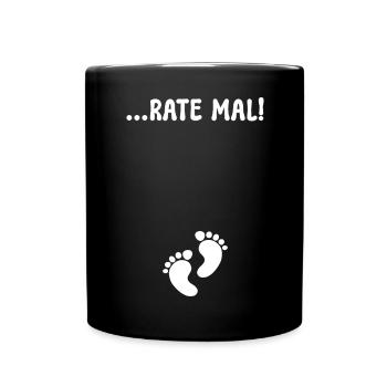 Babyglück Babyfüße Schwangerschaft Schwanger - Tasse einfarbig - Schwarz - Vorne